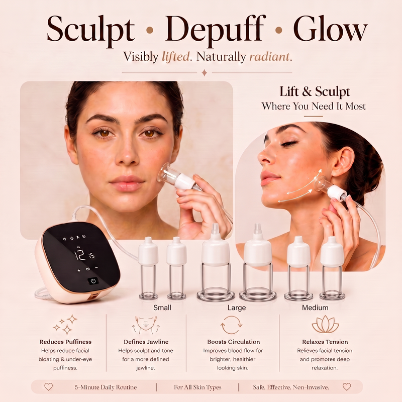 Silkiee Lymph Cups™ — Smart Facial Cupping Device